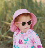 Size M (2-6Y): Jan & Jul HEART Sunglasses -PEACHY PINK