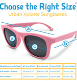 Size M (2-6Y): Jan & Jul HEART Sunglasses -PEACHY PINK AURORA