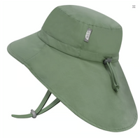 Size S (0-6m): Jan & Jul Cotton Adventure Hat - JUNIPER GREEN