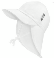 Size S (3-6m): Jan & Jul Sun Soft Baby Cap -WHITE