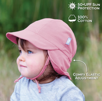 Size M (6-24): Jan & Jul Sun Soft Baby Cap - BABY BLUE