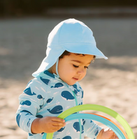 Size M (6-24): Jan & Jul Sun Soft Baby Cap - BABY BLUE