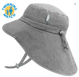 Size S (3-6m): Jan & Jul Aqua Dry Adventure Hat - GREY