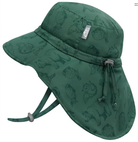 Size L (2-5 years): Jan & Jul Aqua Dry Adventure Hat - FOREST FRIENDS