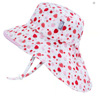 Size M (6-24m): Jan & Jul Cotton Adventure Hat - Strawberry NEW