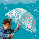 Stephen Joseph Clear Color Changing DINO Umbrella -NEW