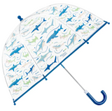Stephen Joseph Clear Color Changing Umbrella -SHARK-NEW