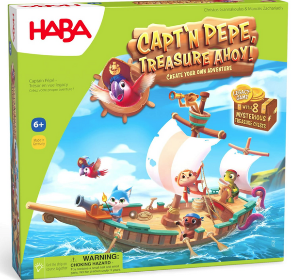 HABA Capt'n Pepe, Treasure AHOY! A Cooperative Pirate Board Game- Ages 6+