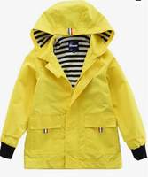 Size 8 (130): Hiheart Yellow Zip-Up Rain Coat-NEW W/Tag