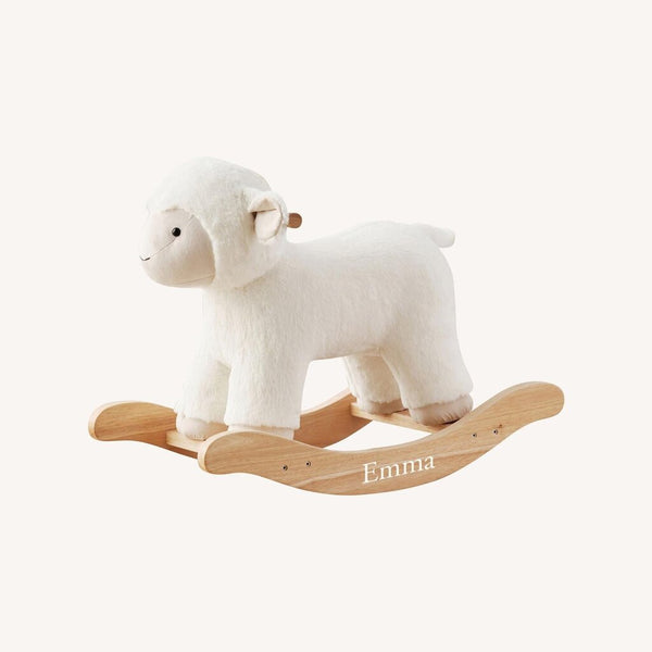 Pottery Barn White Lamb Plush Rocker (retails $180)