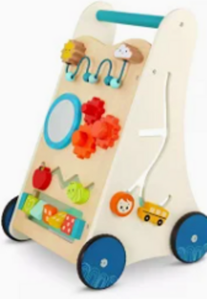 B Toys Wooden Activity Walker-REDUCED