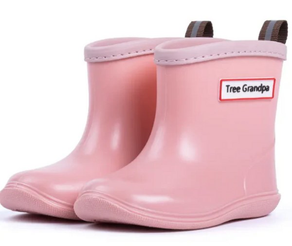 Size 7 (15cm): Tree Grandpa PINK Rain Boots NEW