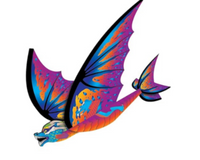 X Kite Supersized Nylon Dragon 78" Kite -NEW IN BOX