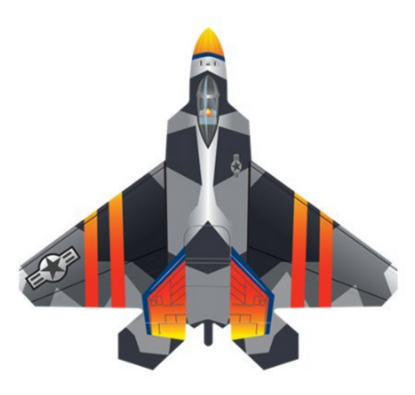 X Kite Supersized Nylon Jet Fighter 60in Kite -NEW IN BOX