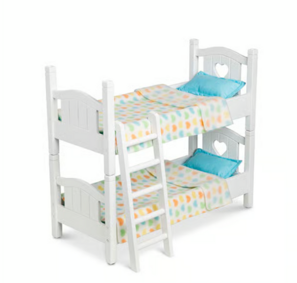 Melissa & Doug Wooden White Bunk Beds