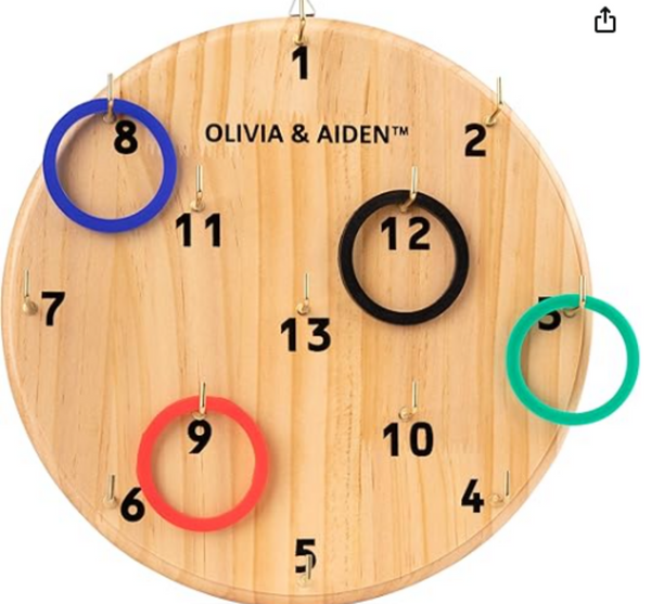 Olivia & Aiden Wooden Ring Toss Game