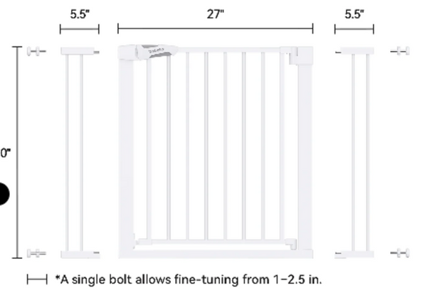 PressGuard P7 | Expandable Baby Gate No Drill Pressure Mounted (retails $85)