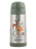 Stephen Joseph Double Walled Stainless Steel Flip Top Water Bottle - OUTDOOR - NEW