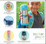 Stephen Joseph Double Walled Stainless Steel Flip Top Water Bottle - OUTDOOR - NEW