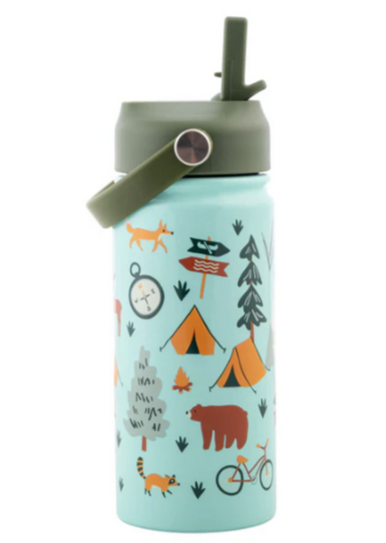 Stephen Joseph Insulated Stainless Steel Water Bottle with Handle -OUTDOOR - NEW