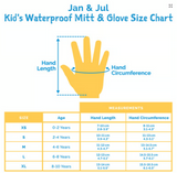 Size L (6-8): Jan & Jul NEBULA BLUE Waterproof GLOVES NEW