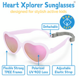 Size M (2-6Y): Jan & Jul HEART Sunglasses -WHITE AURORA