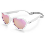 Size M (2-6Y): Jan & Jul HEART Sunglasses -WHITE AURORA
