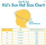 Size XL (5-12 years): Jan & Jul Cotton Xplorer Hat -PINK BLOSSOMS