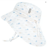 Size M (6-24m): Jan & Jul Cotton Xplorer Hat -WHALE TALES