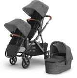 Uppababy Vista V2 Double Stroller Set W/Bassinet & Stand, 1 Rain Cover (retails $1700+)