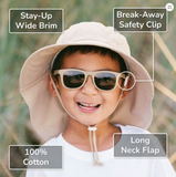 Size XL (5-12 years): Jan & Jul Cotton Xplorer Hat - PRETTY PETALS