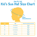 Size L (2-5 years): Jan & Jul Aqua Dry Adventure Hat - BUNNY FLOWERS