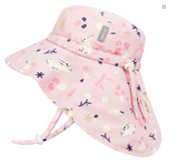 Size L (2-5 years): Jan & Jul Aqua Dry Adventure Hat - BUNNY FLOWERS
