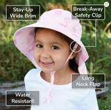 Size L (2-5 years): Jan & Jul Aqua Dry Adventure Hat - BUNNY FLOWERS