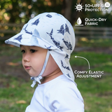 Size S (3-6m): Jan & Jul Sun Soft UV Baby Cap - WHALE PLAY
