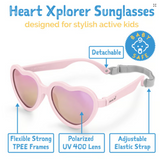 Size M (2-6Y): Jan & Jul HEART Sunglasses -SOFT PINK HEART