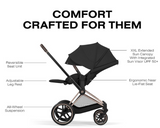 Cybex Priam Platinum Black Gold Stroller with Accessories