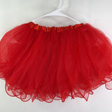 Size 3-6: Tutu Cute Fancy Tutu - Red w/Lettuce Edge Hem