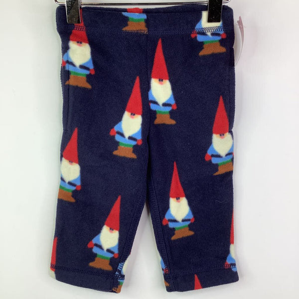 Size 6-12m (70): Hanna Andersson Navy w/Gnomes Fleece Pants NEW