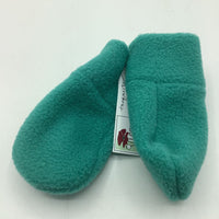 Size Infant 0-12m: Lofty Poppy Locally Made TURQUOISE Fleece Mitts - NEW