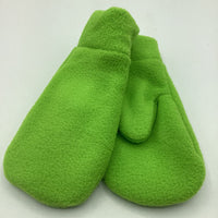 Size Big Kid (4-6T): Lofty Poppy Locally Made GREEN Fleece Mittens - NEW