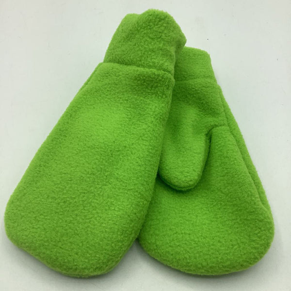 Size Big Kid (4-6T): Lofty Poppy Locally Made GREEN Fleece Mittens - NEW