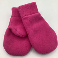 Size Big Kid (4-6T): Lofty Poppy Locally Made PINK Fleece Mittens - NEW