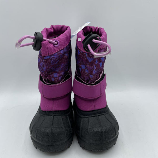 Size 4: Columbia Fuchsia Insulated One Strap Snow Boots