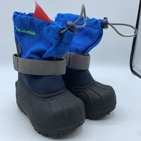 Size 6: Columbia Blue Toggle/Velcro Snow Boots No Liners