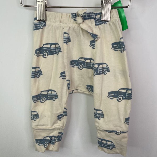 Size 3-6m: Kate Quinn Off White w/ Blue Car Organic Cotton Pants