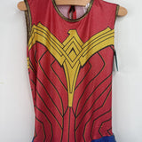 Size M: Rubies Wonder Woman Red Top Blue Tool Skirt Costume