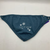 Size OS: Kate Quinn Blue 'Let it Snow' Cloth Bib