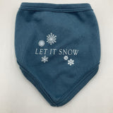 Size OS: Kate Quinn Blue 'Let it Snow' Cloth Bib