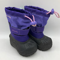 Size 6: Columbia Purple Single Strap Insulated Snow Boot